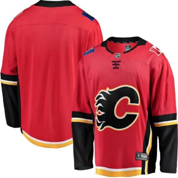 $149 Calgary Flames SEWN Breakaway Fanatics NHL Hockey Jersey Men's Small  NWT - Picture 2 of 6